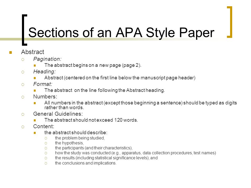 Parts of a research paper format